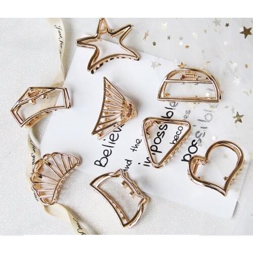 2Pcs/Set New Women Hairpin Flowers Metal Hair clip Simple And Stylish Hair Accessories