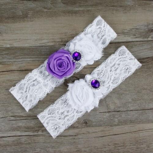 2pcs/Set Bridal Classica Acrylic Beaded Garter Set Keepsake Toss Vintage Lace Garters Personalize Wedding Bridal Accessories