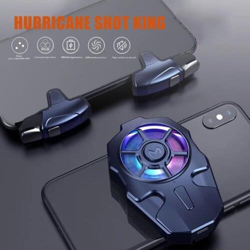 2 IN 1 Universal Mobile Phone Cooling Fan PUBG Gaming Controller Joystick Radiator Hurricane Heat Sink for iPhone Samsung Huawei