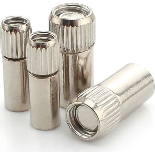 20pcs Wooden Furniture Bracket fixed Holder Seperator Cabinet Bookcase shelf support Solid pins Stud Pegs 6MM Nut Screw Sets