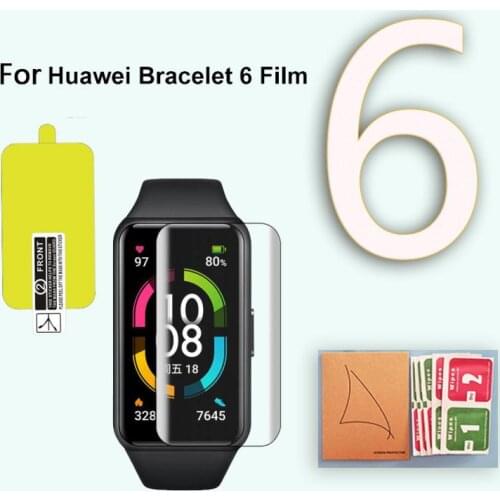 3-5Pcs TPU Soft Protective Glass For Huawei Honor Band 6 Glass Screen Protectors Film For Honer Band6 Smart Bracelet Accessories