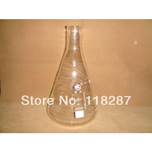 3000ml,Erlenmeyer Flask,Conical Bottle,Narrow neck,Lab Erlenmeyer flask