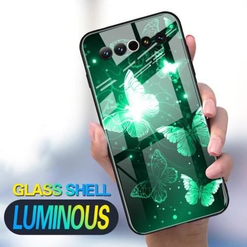 3D Flower Luminous Glass Case For Meizu 16 16X Plus Light Glow Silicone TPU Cover For Meizu 16S 16XS 16T 17 Pro