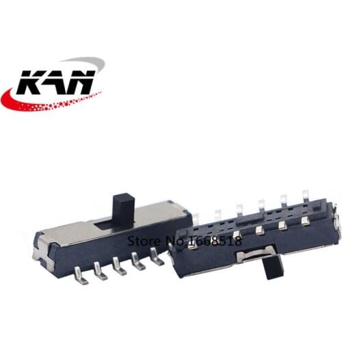 50pcs small dial switch 12 feet 2 positions horizontal dial switch 12 feet to move Mini foot MST-42D01