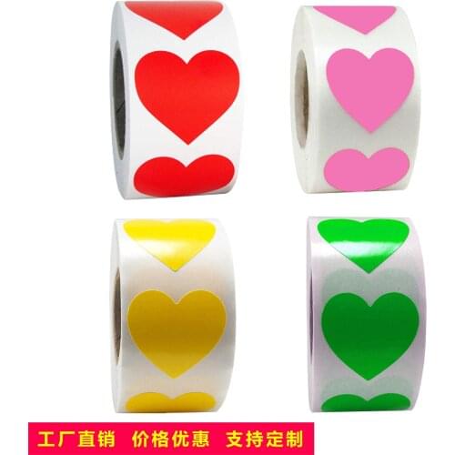 500 Pcs 1 inch Heart Stickers Red And Pink Seal Labels Christmas Gift Package Decoration Sticker Envelop Seals