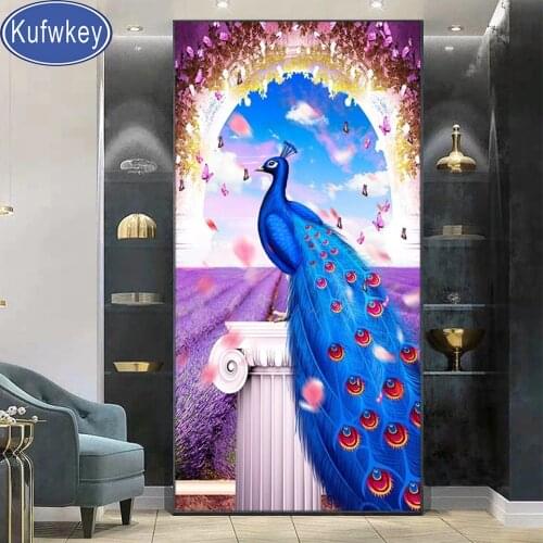 5d diy diamond painting"Mystery Peacock"mosaic cross stitch embroidery diamond lavender Full round square Drill christmas gift