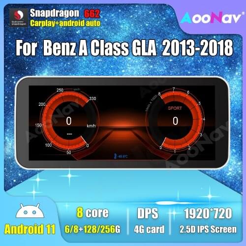 Android 64G 128G Car Multimedia GPS Navigation Radio Player For Mercedes Benz A Class GLA NTG 4.5 2013 2014 2015 2016 2017 2018