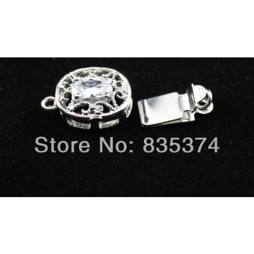 Free shipping!!!Brass Box Clasp,High quality, Imitation Rhodium plated, single-strand, nickel, lead & cadmium free, 10x17mm