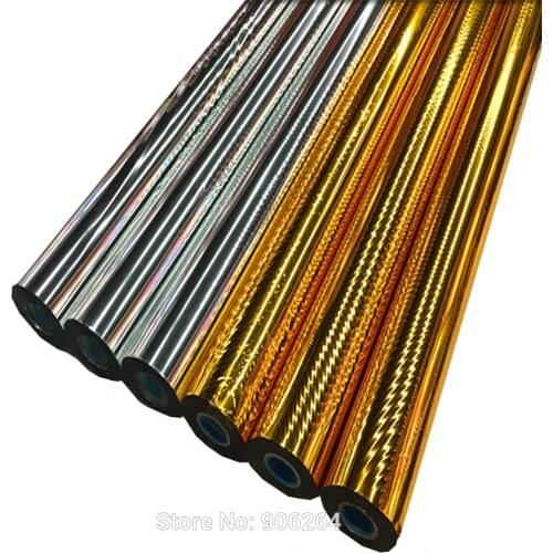 0.7X131 Yds/Roll Gold Foil Paper Hot Stamping Heat Transfer Print Package Craft DIY Cards for Festival