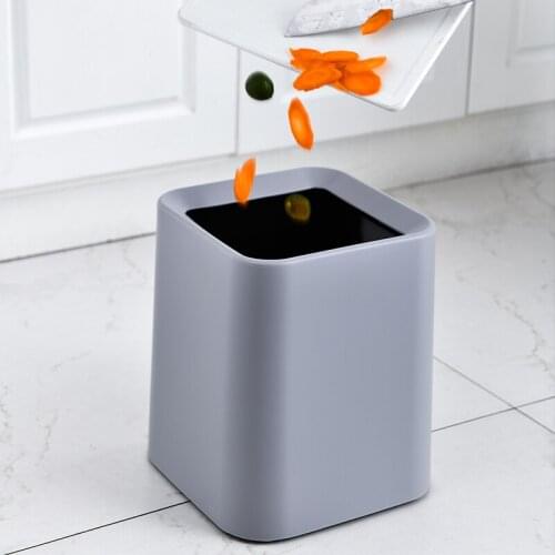 Household Double Sleeve Dustbin Living Room Dustbin Toilet Square Simple Large Capacity Paper Basket
