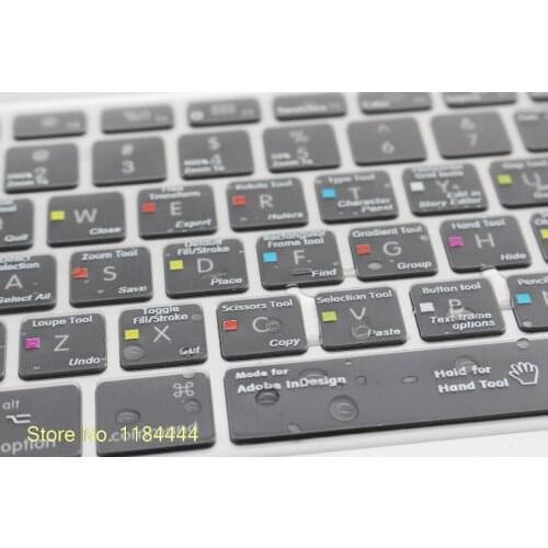 Adobe InDesign Shortcut Hot Key Functional TPU Backlight Keyboard Cover Skin Protector For Macbook Pro Air 13 15 17 USA