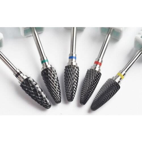 Black 1 Pc Silicon Carbide Nail Drill Bits Flexible Polisher Manicure Machine Nail Accessories Electric Nail File Pedicure Tool