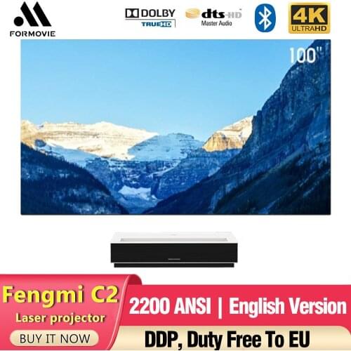 Formovie C2 Projetor Cinema 4K Ultra HD Smart Projector WiFi Home Theater Fengmi 4K Cinema Laser Projector TV 2200 ANSI Lumens