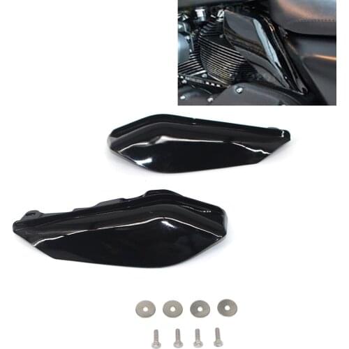 For Touring Electra Street Glide Road King CVO Limited FL FLTR Black Mid-Frame Air Deflectors Trim Heat Shield Fit
