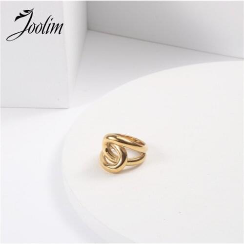 Joolim Gold Plated Twist Knot Stainless Steel Rings 2020 Jewelry