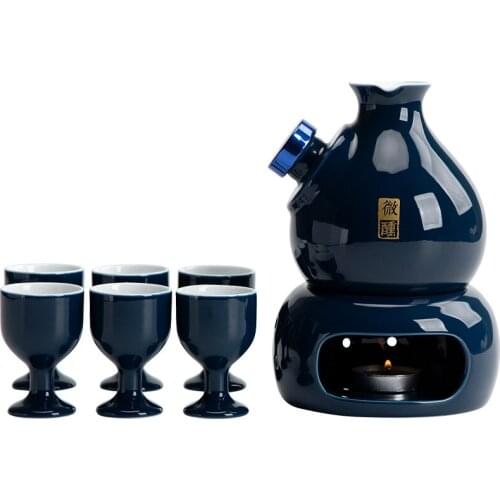 Classic Chinese Hip Flask Personalized Ceramics Retro Hip Flask Art Men Gift Set Hidden Alcohol Flasque Alcool Drinkware ED50JH