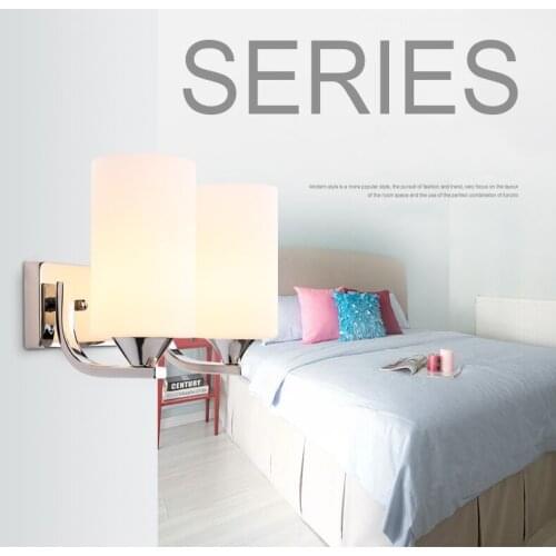 Classic Crystal led wall light Bedside Silver Wall Lamp 110V 220V crystal wall sconce 2* 5Watt with pull switch