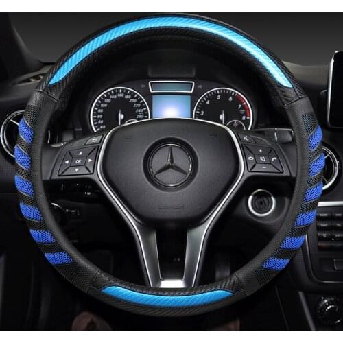 Leather Car Steering-wheels Cover 37 38cm 15" for Mercedes-Benz GLK GLE GLS GL ML GLC Class GLK260 GLC200 LG350 ML300 GL3320 GLS