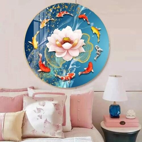 Creative Personality Lotus Picture Diamond Painting Cross Stitch Full Diamond New Living Room Dining Room Simple Small Painting