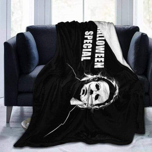 Michael Myers Horror Halloween Blanket Fuzzy Luxury Throw Warm and Cozy Flannel Bed Blanket for Sofa Travel Yoga Camping Picnic