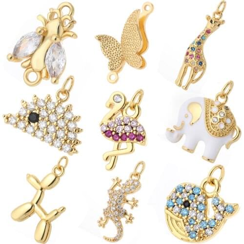 Cute Butterfly Conch Cicada Animals Diy Pendant Jewelry Making Charms Diy Earrings Bracelet Necklace Gold Designer Chrams Resin