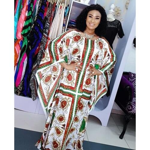 Muslim Fashion Dresses For Women 2020 Abaya Dubai Batwing Sleeve Pullover Loose Maxi Vestidos Femme Stripe Flowers Print Robe