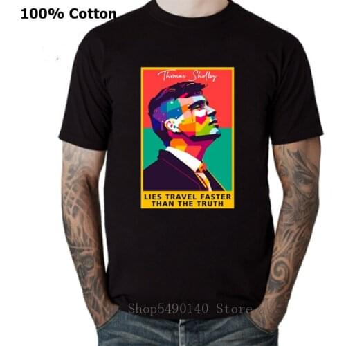 Peaky Blinders T-Shirt Tommy Shelby Design O-Neck Mens Short-Sleeve Tee Shirt Pure Cotton T Shirts Hipster Streetwear Camisetas