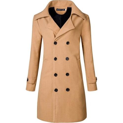 Autumn Winter Hot Sales Cotton Long Sleeve Men Coat Lapel Big Yards Pure Color Fashion Casual Coat