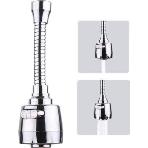 New Flexible Tap Faucet Extender Stainless Steel 360 Rotating Aerator Faucet Filter Adapter Spray Head Kitchen Bath Accessories