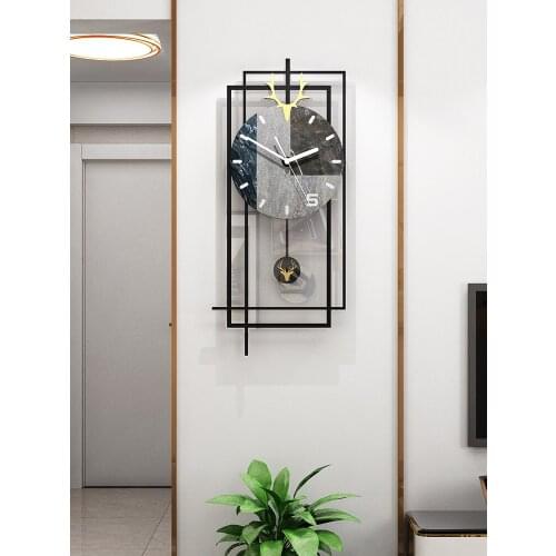 Nordic luxury clock and watch wall clock living room household fashion modern simple atmosphere clock network red personality