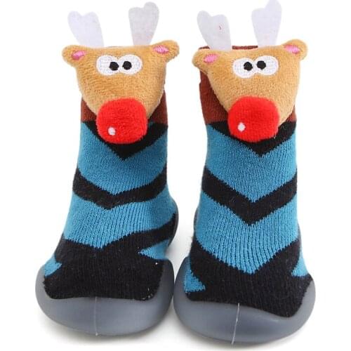 Christmas Baby Shoes 0-4 Years Old Men And Women Baby Snow Boots Warm Soft-soled Toddler First Walkers Shoes Childrens Flats