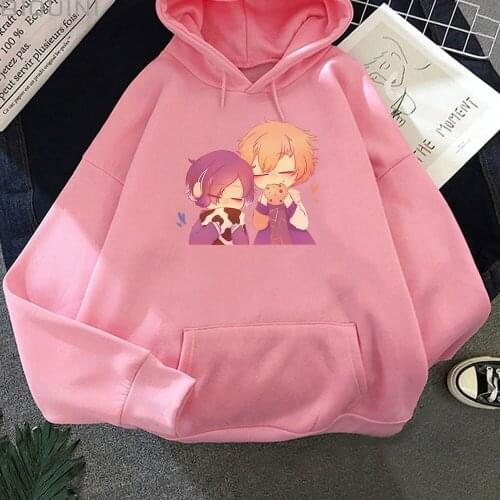 Pink Anime Hoodie Kawaii Clothing Aesthetic Style Obey Me Belphegor Beelzebub Cute Funny Long Sleeve Oversized Sweatshirt Female