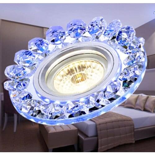 Modern COB LED Ceiling Light Inner Warm White + Sided Blue Round Simple Decoration Home Lamp For Dining Room Living Room