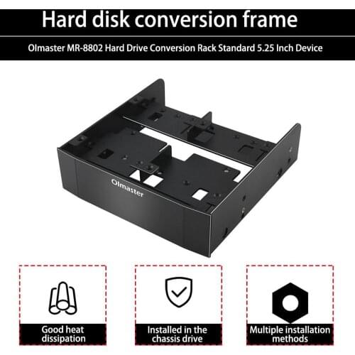 OImaster MR-8802 HDD Cage Rack Multi-functional Combination of Multi-use Hard Drive Conversion Rack Standard 5.25 Inch Device