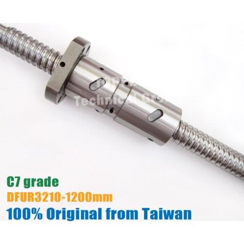 Taiwan TBI DFU3210 10mm pitch ball screws 1200mm with new Ball nut OFU3210 for CNC kit