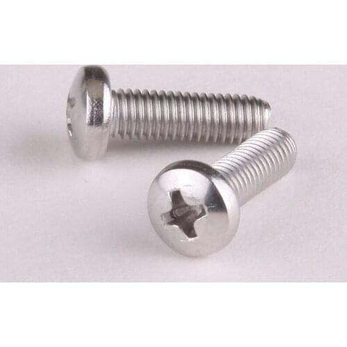 50PCS 304 Stainless Steel Phillips Head Machine Screw / Phillips Pan Head Screws M2 *16 GB818