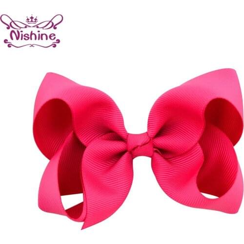 Nishine 10pcs/lot 40 Color Ribbed Hairpin with Bows Knot Childrens Clip Children Photography Props Baby Girls Giftls
