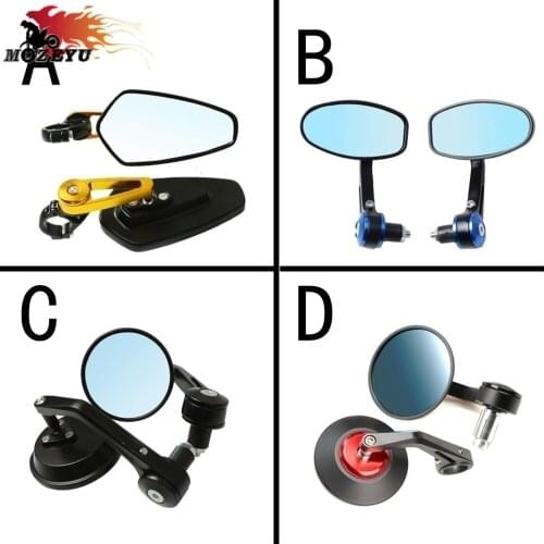 7/8"22 Motorcycle Rearview Mirror Blue Rear View Handle bar End Side Mirror for yamaha X-MAX XMAX125 xmax200/250/400 XMAX300