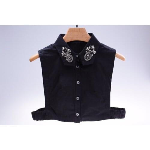 Women 's Fashion Fall Collar Shirt blouse Fake wild triangle water drops collar shirt fake collar women lace decorated collar