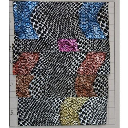 Serpentine Snake Print synthetic PU leather for holster bags / faux leather handbags Snake Print leather/ free shipping