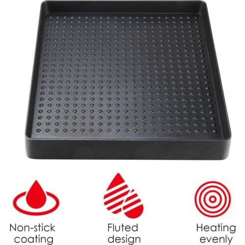 1pc BBQ Baking Tray Grill Pan Non-Stick Rectangle Camping Outdoor Cookware BBQ Picnic Baking Tray Barbecue Plate Accessories