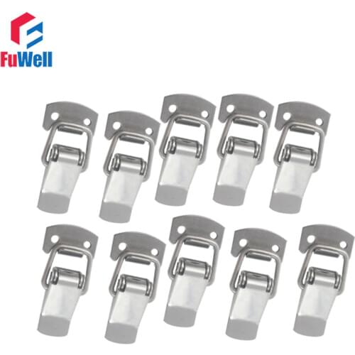 10pcs R007 Toggle Latch 201Stainless Steel Toggle Hasps Catch Box Case Buckle Clamp Spring Loaded Toggle Latch Hasps Lock