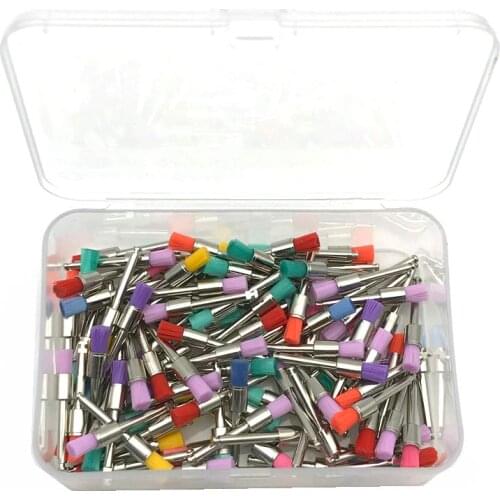 100 Pcs 0.4cm Dental Colorful Nylon Type Latch Flat Polishing Polisher Prophy Brushes Polishing Brush Dental Lab Product