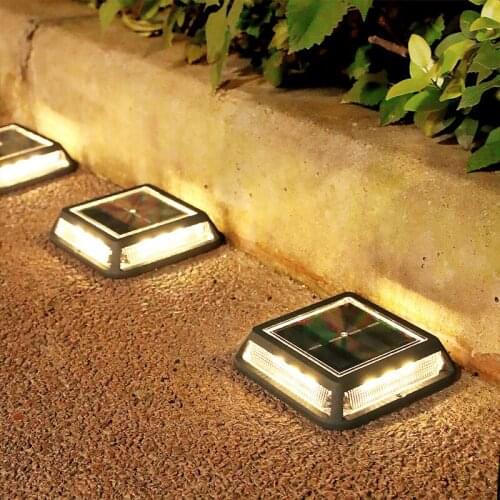 12 LED Square Solar Ground Light Outdoor Garden Driveway Pathway Buried Lamp Solar Powered Patio Floor Yard Lawn Deck Lights