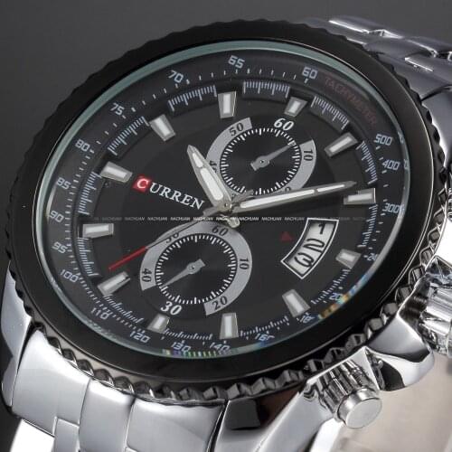 2016 CURREN 8149 Luxury brand sports Watch men Quartz Watches Auto Date Dress wristwatch military watches man full steel watch