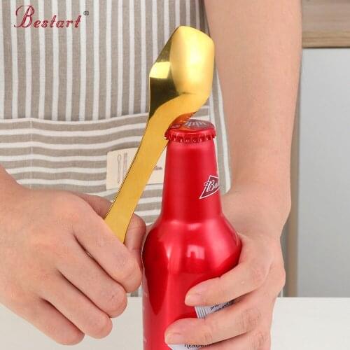 4Pcs Multifunctional Can Opener Beer Beverage Lid Opener Stainless Steel Fruit Bottle Opener Portable Fork Spoon Kitchen Tools