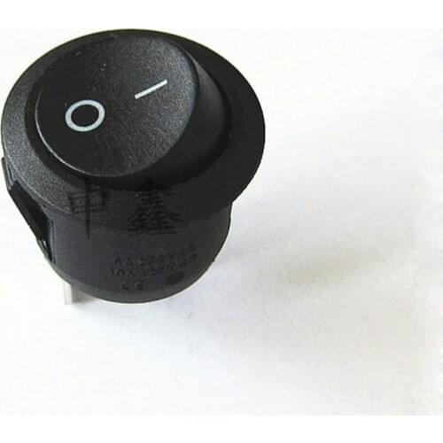 5Pc 20mm Diameter Small Round Boat Rocker Switches Mini Round Black 2 Pin ON-OFF-ON Rocker Switch