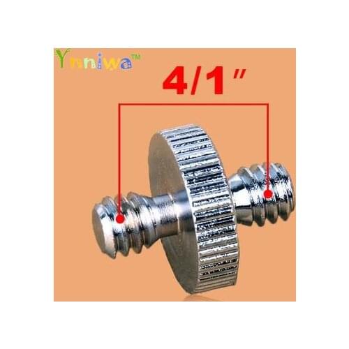 50pcs/lot Camera Accessories 1/4" Male to 1/4" Male Threaded Metal Screw Adapter For Camera Tripod Stand DSLR SLR Accessories