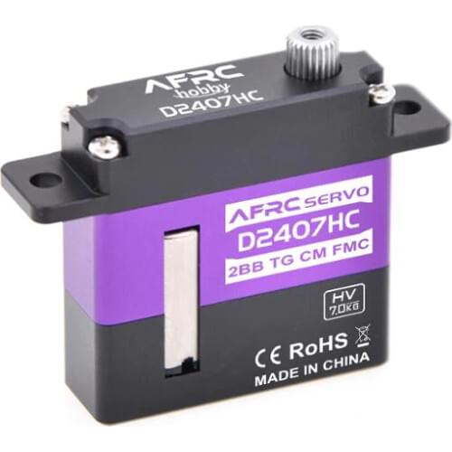 AFRC D2407HC All metal Large torque digital steering gear Vertical flat RC Servo for Glider fixed wing RC Drone