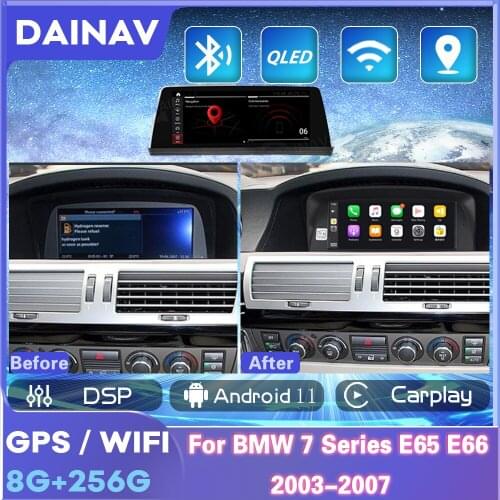 Android 11 Car Radio For BMW 7 Series E65 E66 2003-2007 New Standing Screen Style Screen Multimedia Video Player GPS Navigation